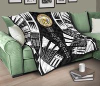 Hawaii Premium Quilt - Hawaii Seal Polynesian White Tattoo (Black) - Polynesian Pride