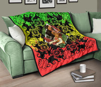 Hawaii Polynesian Premium Quilt - Hawaiian Dancing Girl Reggae - Polynesian Pride