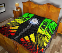 Marshall Islands Premium Quilt - Marshall Islands Seal Polynesian Reggae Tattoo - Polynesian Pride