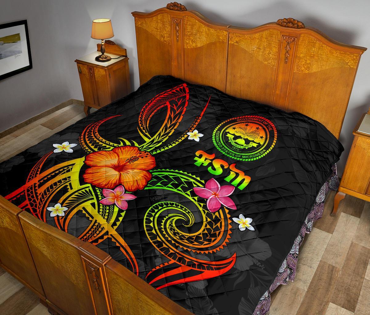 Federated States of Micronesia Polynesian Premium Quilt - Legend of FSM (Reggae) - Polynesian Pride
