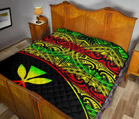 Hawaii Polynesian Premium Quilt - Reggae Kanaka Maoli Curve Version - Polynesian Pride