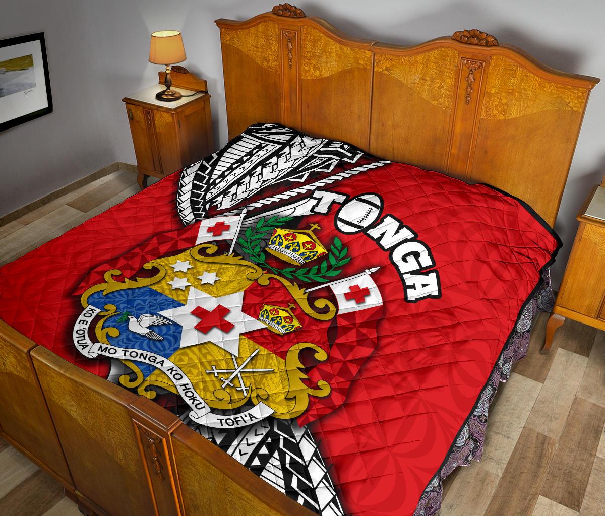 Tonga Rugby Premium Quilt Polynesian Style Pinwheel - Polynesian Pride