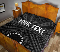 Cook Island Personalised Premium Quilt - Seal With Polynesian Tattoo Style ( Black) - Polynesian Pride