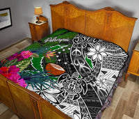 Pohnpei Premium Quilt - Turtle Plumeria Banana Leaf - Polynesian Pride