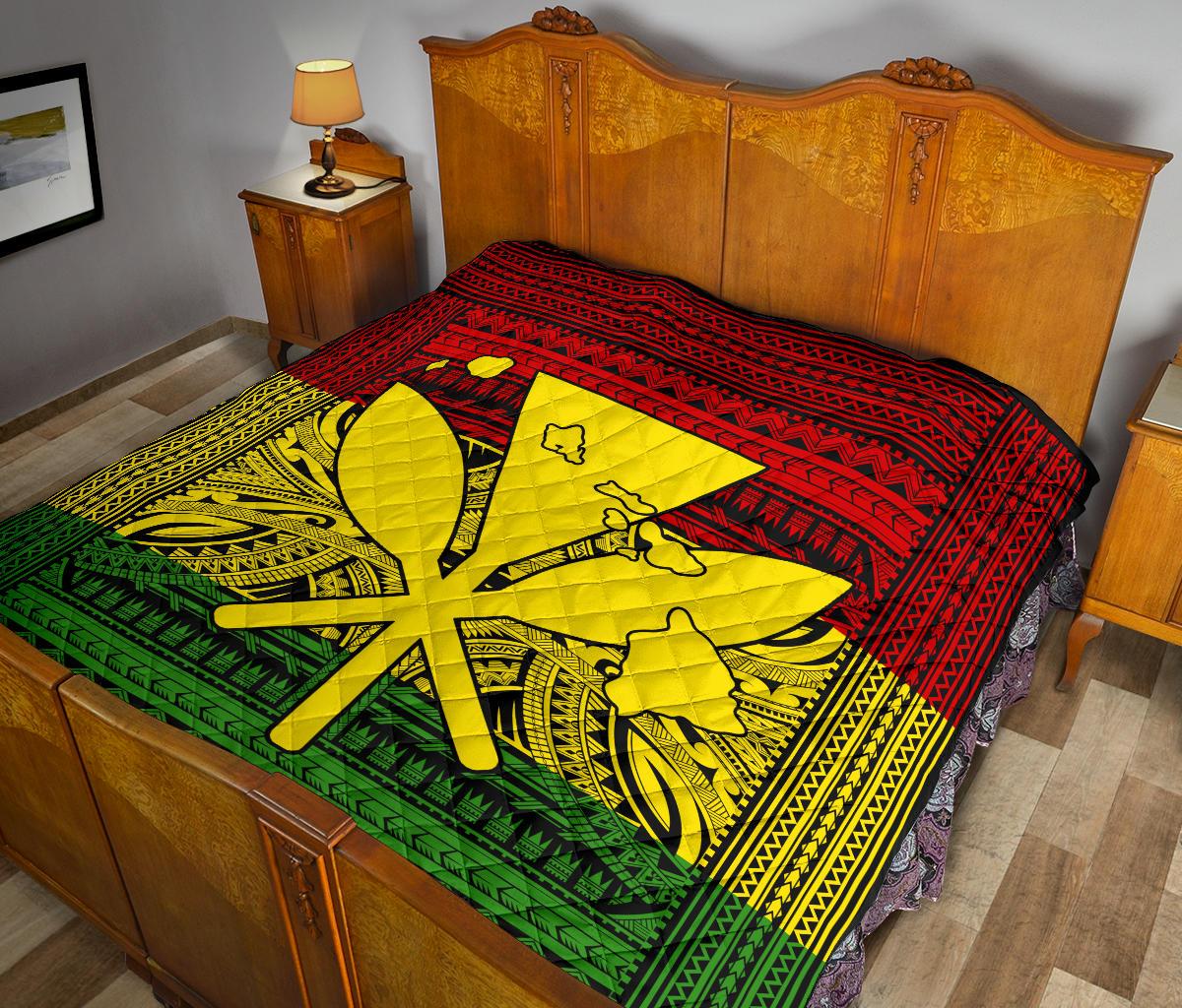 Hawaii Polynesian Kanaka Maoli Premium Quilt - Polynesian Pride