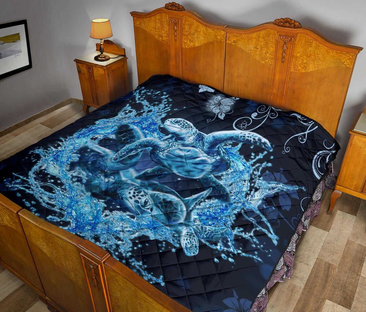 Hawaii Turtle Sea Ohana Premium Quilt - Polynesian Pride