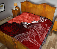 Samoa Custom Personalised Premium Quilt - Samoa Seal Wave Style (Red) - Polynesian Pride