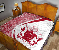 Cook Islands Coat Of Arms Polynesian Premium Quilt - Circle Style - 07 - Polynesian Pride