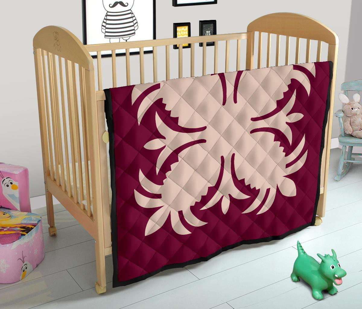 Hawaiian Premium Quilt Royal Pattern - Pink - A2 Style - Polynesian Pride