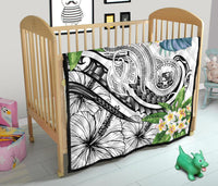 Polynesian Hawaii Premium Quilt - Summer Plumeria (White) - Polynesian Pride