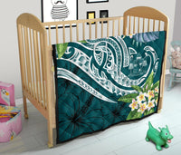 Fiji Polynesian Premium Quilt - Summer Plumeria (Turquoise) - Polynesian Pride