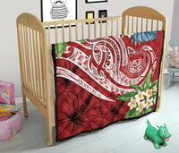 Polynesian Hawaii Premium Quilt - Summer Plumeria (Red) - Polynesian Pride