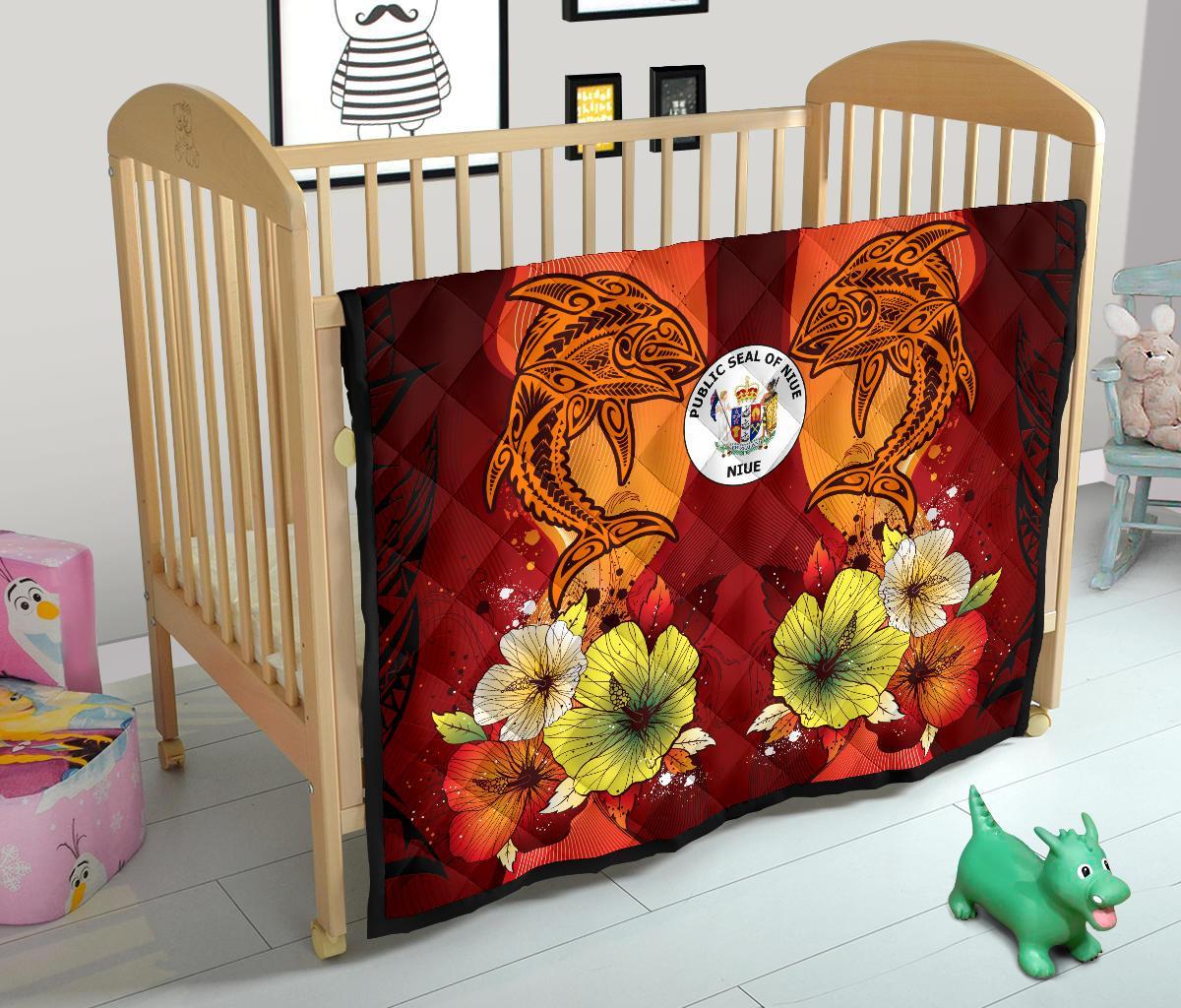 Niue Premium Quilt - Tribal Tuna Fish - Polynesian Pride