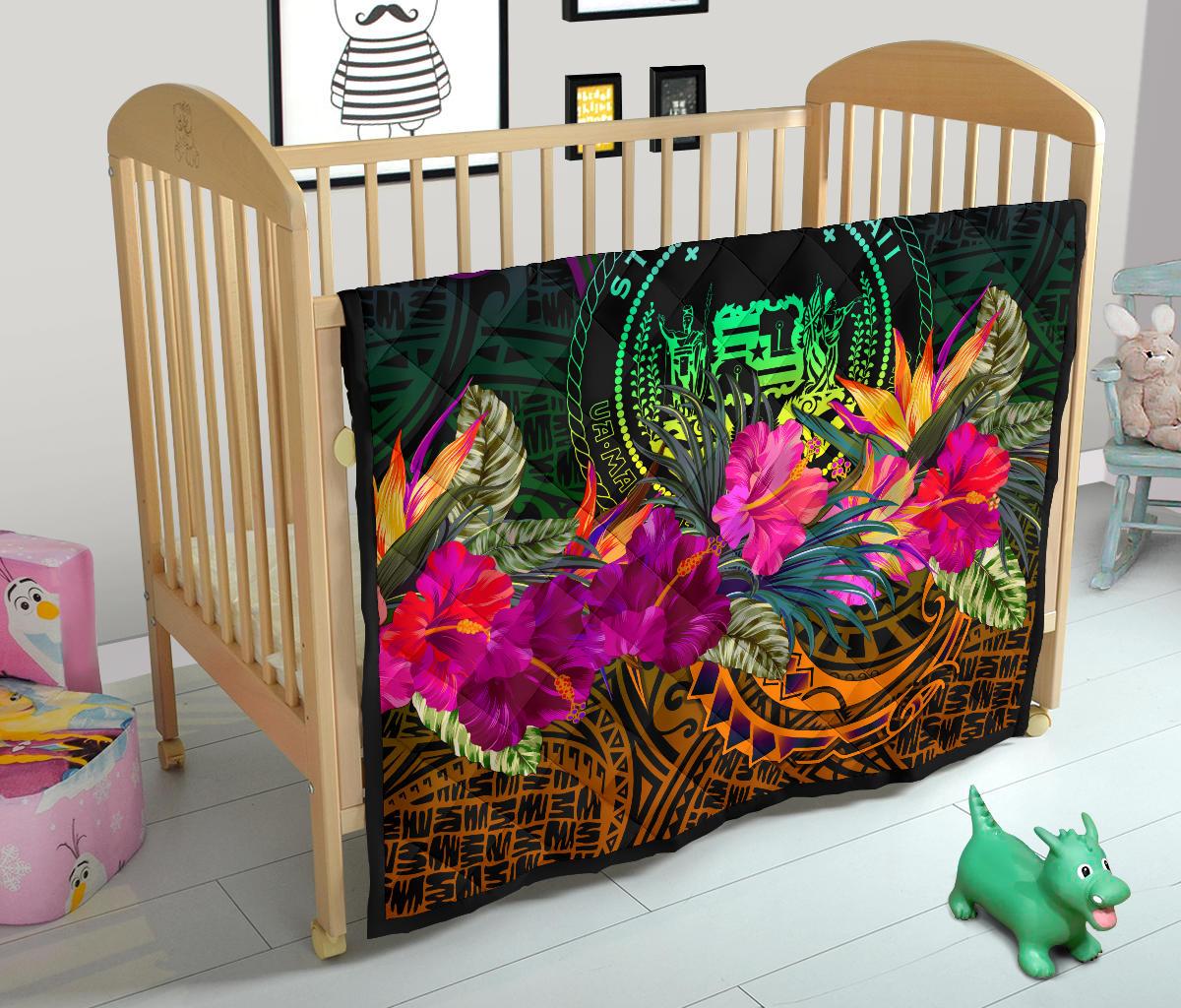 Polynesian Hawaii Premium Quilt - Summer Hibiscus - Polynesian Pride