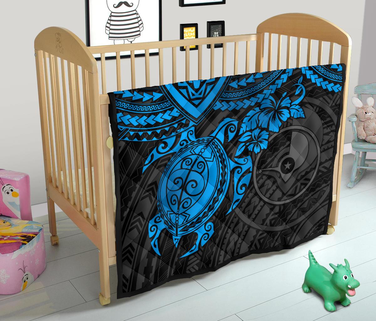 Yap Polynesian Premium Quilt - Blue Turtle - Polynesian Pride