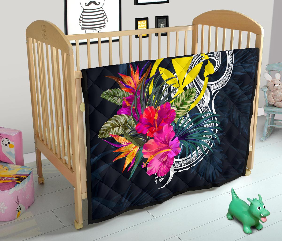 Hawaii Polynesian Premium Quilt - Tropical Flower - Polynesian Pride