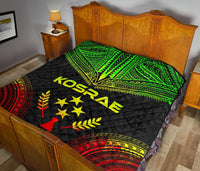 Kosrae Premium Quilt - Kosrae Flag Polynesian Chief Reggae Version - Polynesian Pride