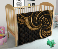 New Zealand Maori Mangopare Premium Quilt Polynesian - Gold - Polynesian Pride