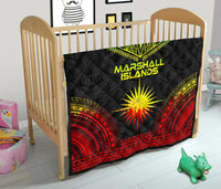 Marshall Islands Premium Quilt - Marshall Islands Flag Polynesian Chief Reggae Version - Polynesian Pride