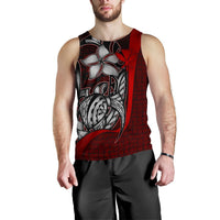 Polynesian Hawaii Men Tank Top Red - Turtle with Hook - Polynesian Pride