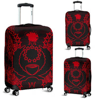 Pohnpei Polynesian Luggage Covers Map Red Red - Polynesian Pride