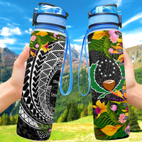 Pohnpei State Hydro Tracking Bottle - Seal Spiral Polynesian Patterns Hydro Tracking Bottle - Pohnpei 32oz Large Black - Polynesian Pride