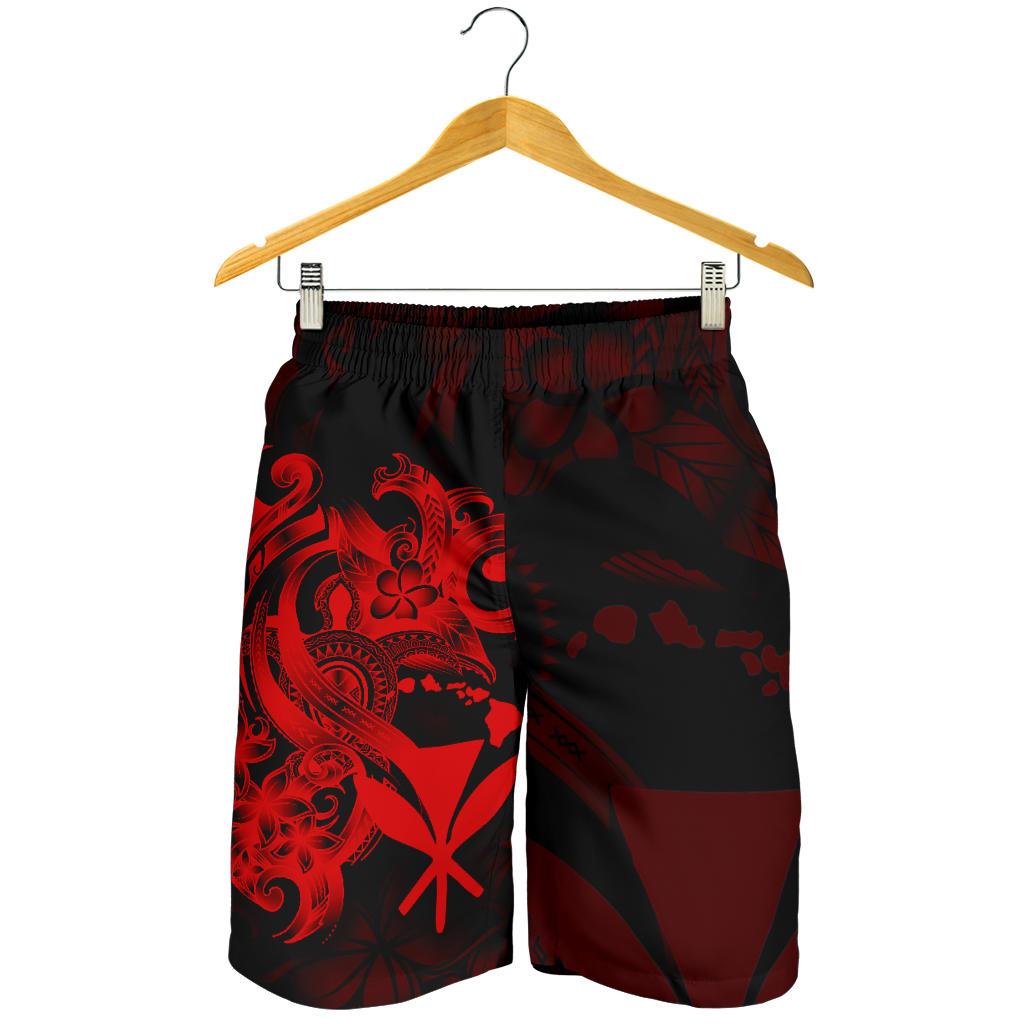 Polynesian Hawaii Men's Shorts - Kanaka Maoli Red Turtle - Polynesian Pride