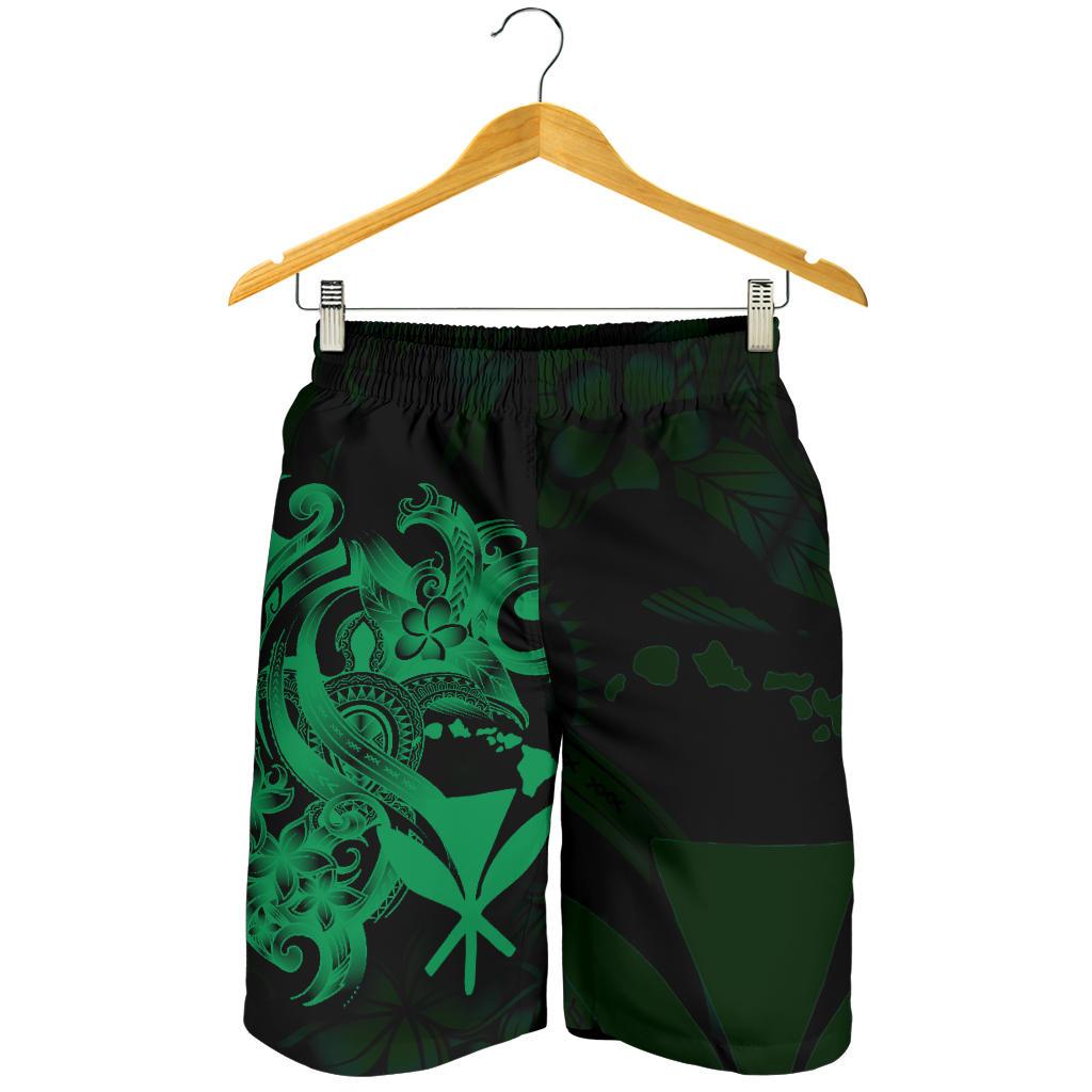 Polynesian Hawaii Men's Shorts - Kanaka Maoli Green Turtle - Polynesian Pride