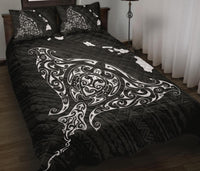 Rays Hawaii Map Polynesian Quilt Bed Set - White - Polynesian Pride