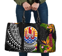 Tahiti Travel Bag - Seal Spiral Polynesian Patterns Travel Bag - Black - Tahiti One size Black - Polynesian Pride
