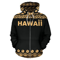 Hawaii All Over Zip up Hoodie Polynesian Pineapple Hoodie - Polynesian Pride