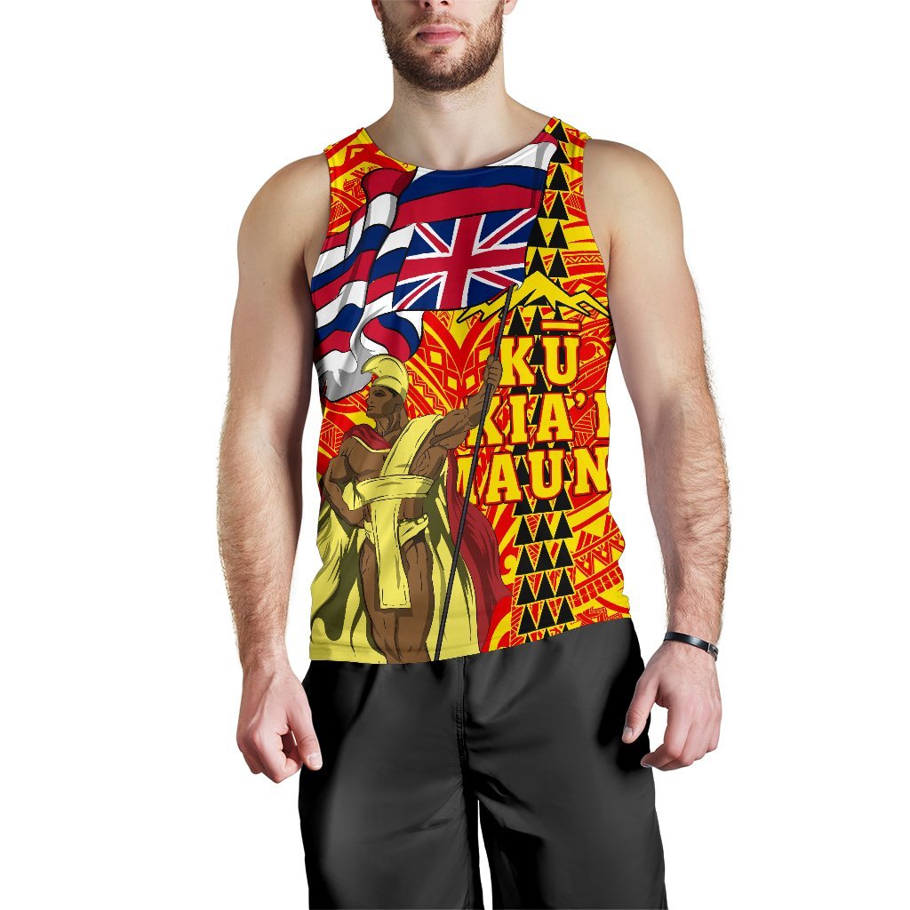 Hawaiian King Defend Mauna Kea Men's Tank Top - Polynesian Pride