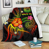 American Samoa Polynesian Personalised Premium Blanket - Legend of American Samoa (Reggae) White - Polynesian Pride
