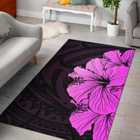 Royal Hibiscus Polynesian Tribal Area Rug Pink AH Pink - Polynesian Pride