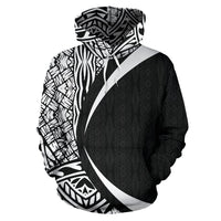 Polynesian Basic White Hoodie Circle Style - Polynesian Pride