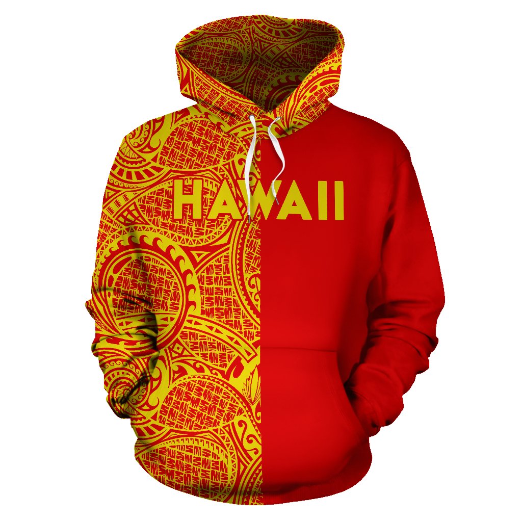 Polynesian Madame Pele Plumeria Hawaii Hoodie The Half - Polynesian Pride