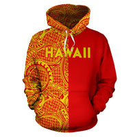 Polynesian Madame Pele Plumeria Hawaii Hoodie The Half - Polynesian Pride