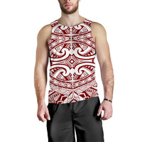 Polynesian Men Tank Top 20 Red-White - Polynesian Pride
