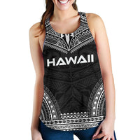 Hawaii Women's Racerback Tank - Polynesian Chief Black Version Black - Polynesian Pride