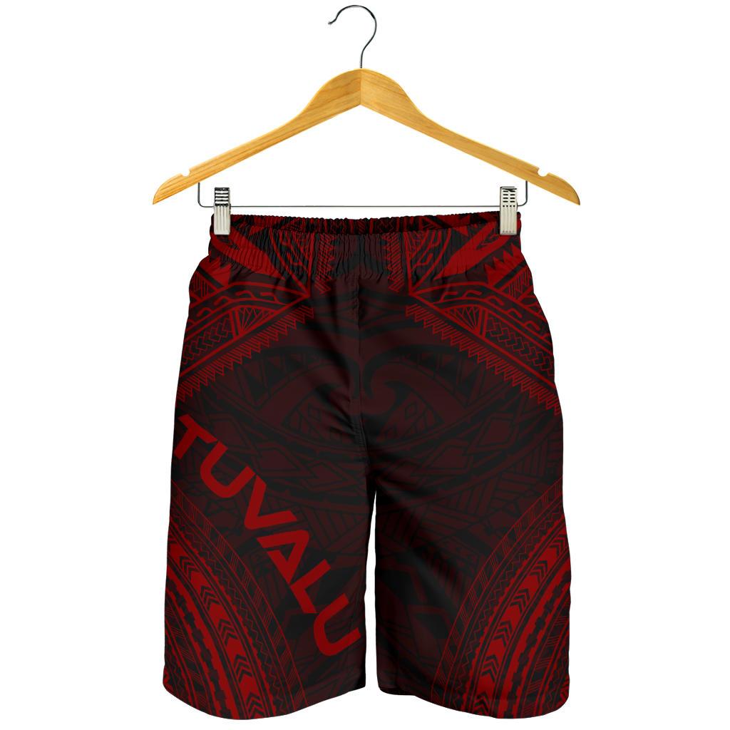 Tuvalu Men's Shorts - Polynesian Chief Red Version - Polynesian Pride