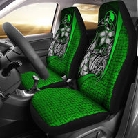 Yap Micronesian Car Seat Covers Green - Turtle With Hook Universal Fit Green - Polynesian Pride