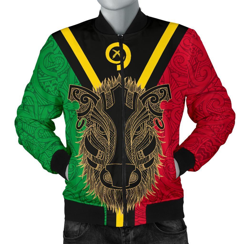 Vanuatu Men's Bomber Jacket Boar - Pig Tusk - Polynesian Pride
