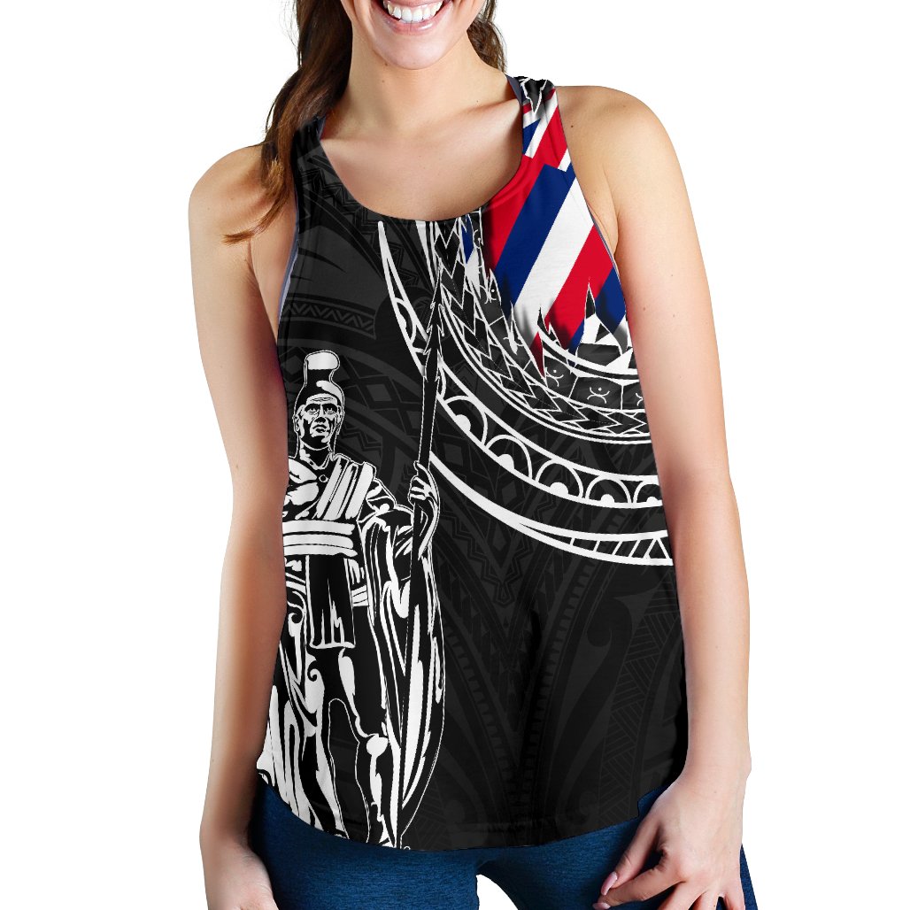 Hawaii King Flag Polynesian Women's Racerback Tank - Tity Style - Polynesian Pride