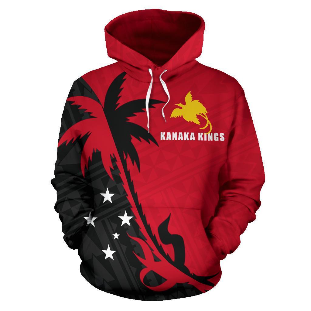 Papua New Guinea Hoodie Papua New Guinea Flag Coat of Arms Kanaka Kings Coconut Tree - Polynesian Pride