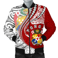 Tonga Men's Bomber Jacket Kanaloa Tatau Gen TO Black - Polynesian Pride