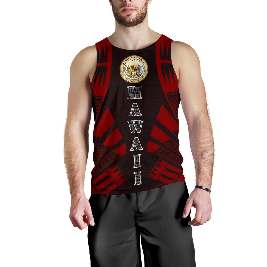 Hawaii Men Tank Top - Polynesian Tattoo Red Red - Polynesian Pride