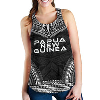 Papua New Guinea Women's Racerback Tank - Polynesian Chief Black Version Black - Polynesian Pride