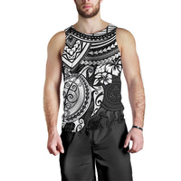 Polynesian Tank Top (Men) - Polynesian White Turtle White - Polynesian Pride