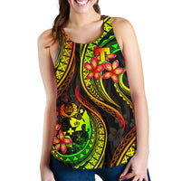 Tonga Polynesian Women Racerback Tank - Reggae Plumeria - Polynesian Pride