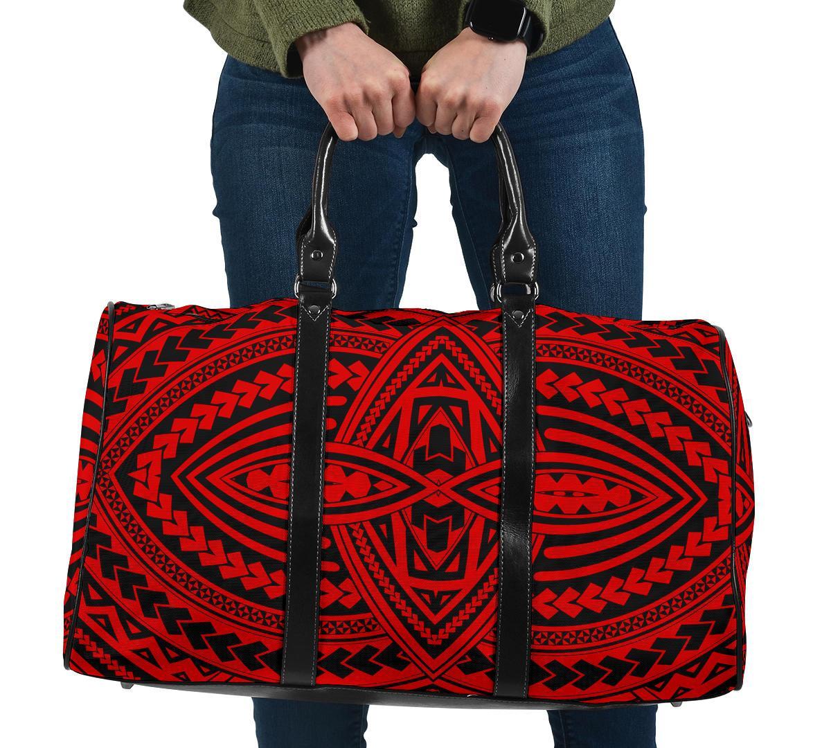Polynesian Seamless Red Hawaii Travel Bag Travel Bag One size Red - Polynesian Pride